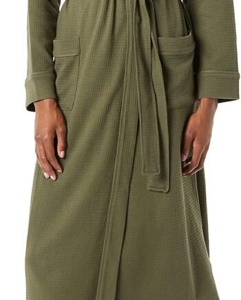 Women's Lightweight Waffle Full-Length Robe (Available in Plus Size)